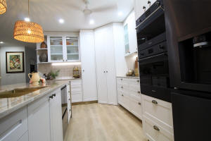 Gold handles and kicker panels