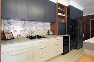 Feature tiled splash back